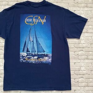 Vintage Crosby Stills & Nash Wooden Ships Graphic Tee
